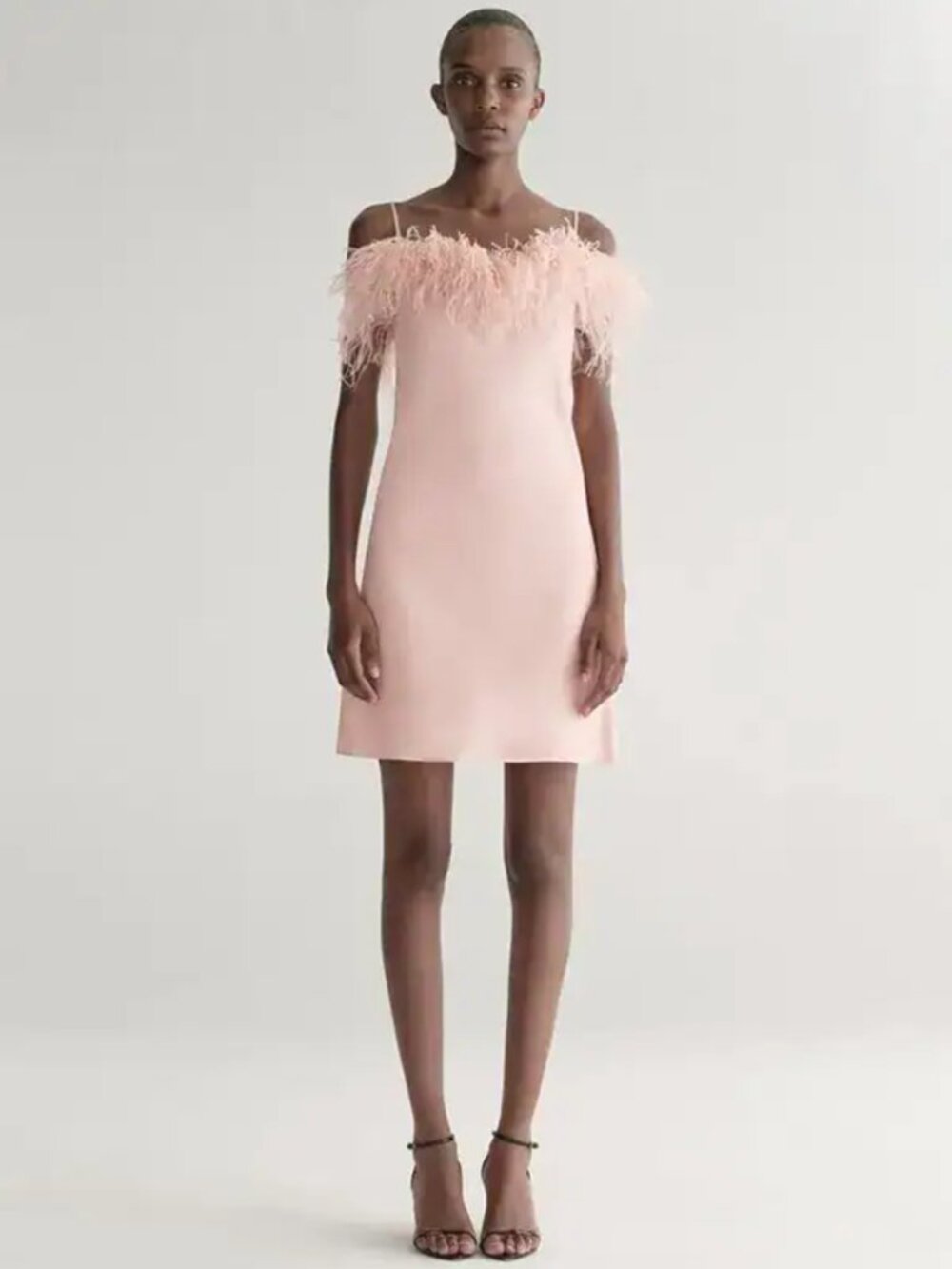 A.L.C Opal Feather-Trimmed Mini Dress